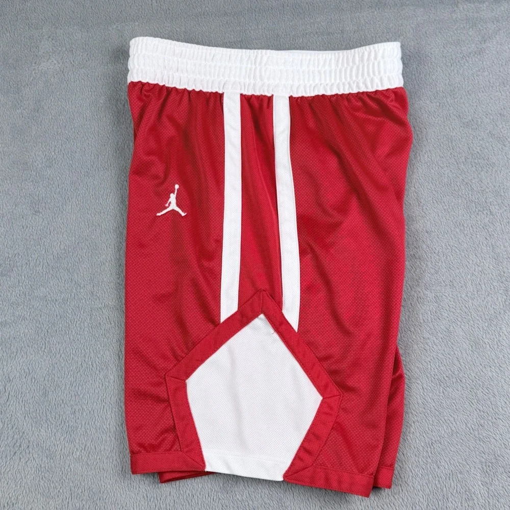 Nike Jordan Dri-FIT Basketball Shorts Red White AR4321-658 Mens XS